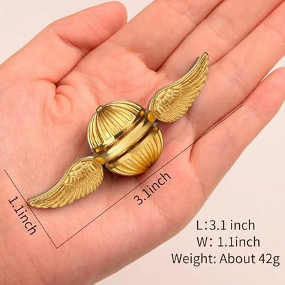 Umnodobn Gold Fidget Spinner Magic Orb Anxiety Toys Stress Relief Reducer Spin Fidgets Hand Bearing Tri Spinner Finger Spinners Toy Focus Fidgeting Restless Novelty Gift for Adults Kids