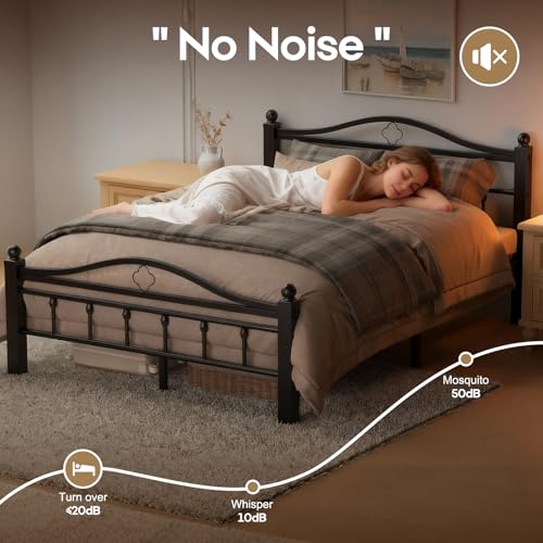 Metal Full Size Bed Frames with Headboard