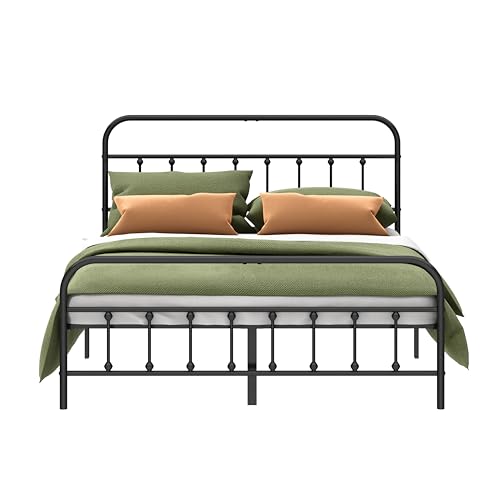 Kujielan Metal Bed Frame Full Size,Easy to Assemble,Black