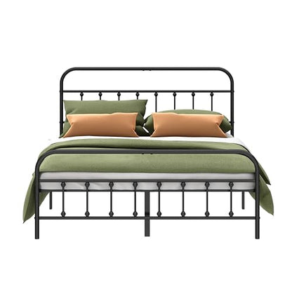 Kujielan Metal Bed Frame Full Size,Easy to Assemble,Black