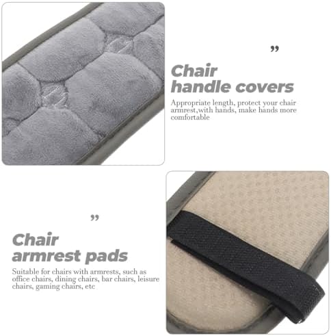 Angoily Office Chair Armrest Covers, 2Pcs Office Removable Arm Rest Covering, Gaming Computer Elastic Chair Armrest Desk Comfy Seat Hand Rest Protector for Home and Work Replacement (Grey)