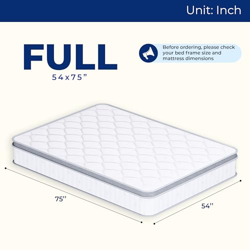 Full Size 10 Inch Hybrid Pocket Spring Mattress, Motion Isolation