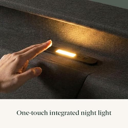 Zinus Maya Upholstered Platform Bed Frame, RGB LED Lights, Queen