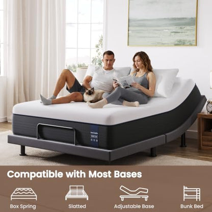 Firm King Mattress - 14 Inch Memory Foam Mattress King with Orthopedic Support - Low Motion Transfer & Deep Sleep, CertiPUR-US Certified, 365 Nights Trial