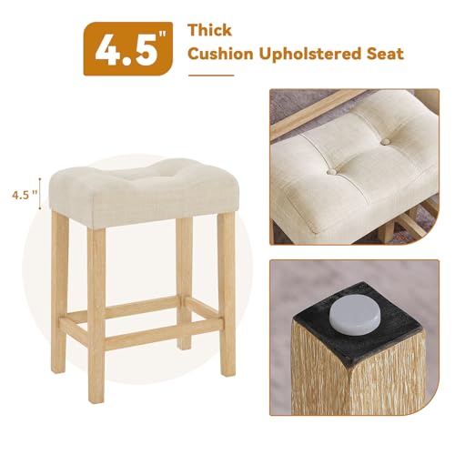 5-Piece Bar Table Set with Built-In Power Outlets, Light Oak