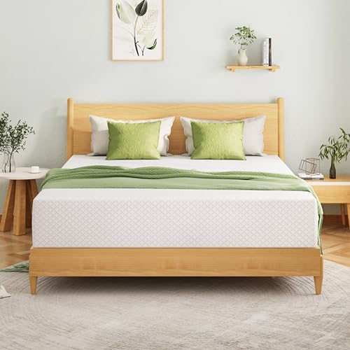 King Size Memory Foam Mattress, 12 Inch Bed Mattress in a Box with Cooling Green Tea Gel, Relieve Pressure with Medium Firm Support, CertiPUR-US Certified, 80''L x 76''W, White