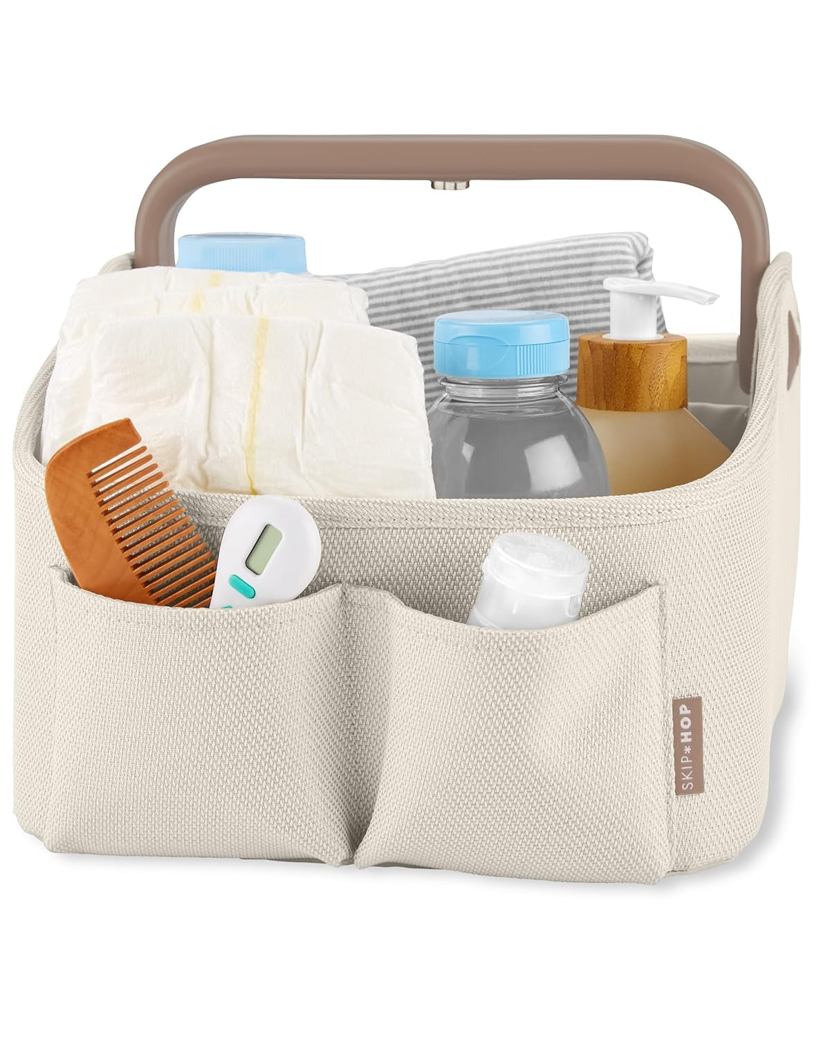 Skip Hop Diaper Caddy Organizer with Touch Sensor Night Light Nursery Style Oat