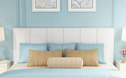 White Headboard King Size Upholstered Faux Leather Headboards King Bed Headboard Adjustable Height Head Board Panels