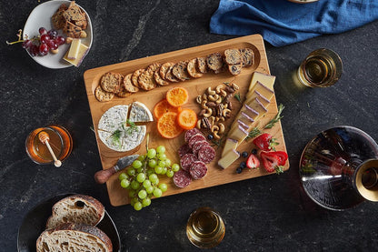 Made in USA, Large Thick Maple Wood Cutting Board for Kitchen with Juice Groove, Sorting Compartment, Charcuterie Wooden Board 17X13X1.5 in (Gift Box Included)
