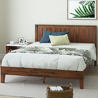 Zinus Vivek Deluxe Wood Platform Bed Frame with Headboard, King