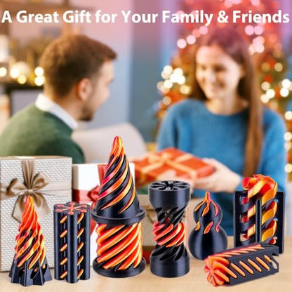 8-Pack Impossible Cone Fidget Toys, 3D Printed Passthrough Set