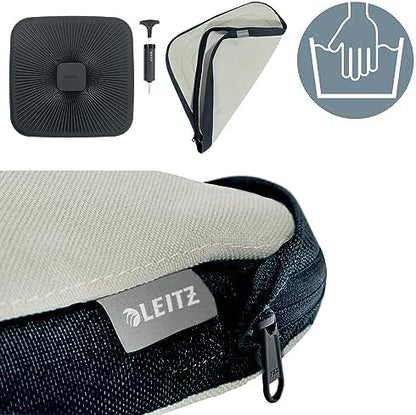Leitz Ergo Active Wobble Cushion, Ergonomic Seat Cushion, Square Seat Pad for Improved Ergonomics, Seat Cushion for Office Chair with Light Grey Cover, 65400085