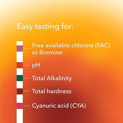 Leisure Time 45006A Spa & Hot Tub Test Strips for Chlorine and Bromine,(Pack of 12)