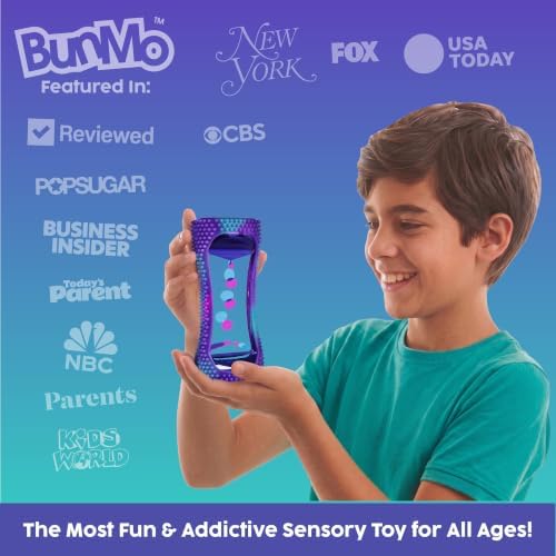 BUNMO Liquid Motion Bubbler Sensory Toy for Kids & Adults Rainbow 5pk – Gentle Fidget Toy for Mindfulness – Stimulating Visual Sensory Experience – Colorful Bubble Fidget Timer for Desk & Travel