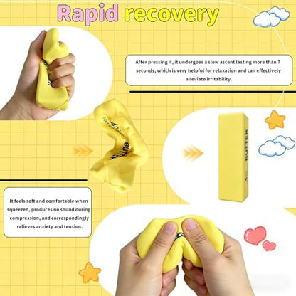 Slow Rising Squishy Butter Squeeze Toys Pack Sensory Stress Relief Squishies Soft & Stretchy Fidget Toys for Anxiety Relief Party Favors Squishy Butter (1pc)