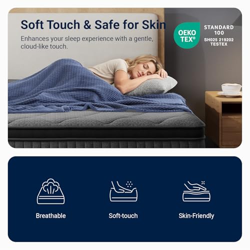 10 Inch Full Size Mattress, Medium Firm Hybrid Mattress in a Box