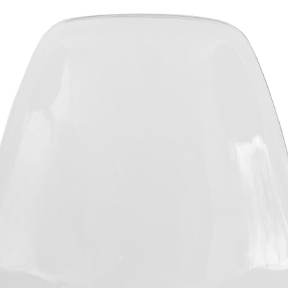 Dining, Modern Chrome Eiffel Base and Curved Back Design, Ergonomic and Lightweight Accent Side Chair for Mid-Century Home, Kitchen, and Café (Clear, Singles)
