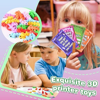 28pcs Axolotl 3D Printed Animals，Easters Basket Stuffers