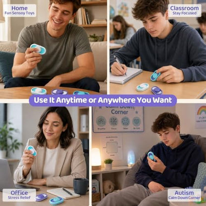 Fidget Sensory Toys for Adults: 3Pcs Magnetic Fidget Clicker Toy for Office