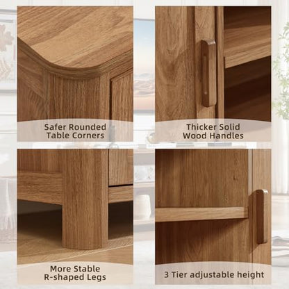 Farmhouse 55" Tv Stand Up for 65 in TV,Tv Consoles for Living Room