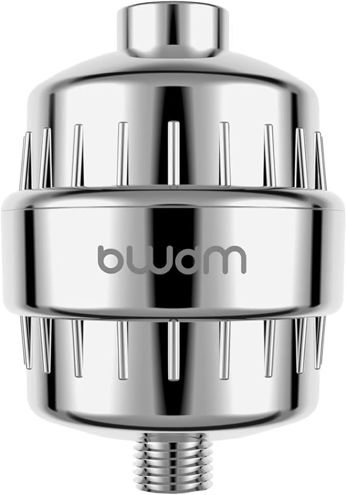 15 Stage Shower Filter - Shower Head Filter - bwdm Hard Water Filter, Remove Chlorine Heavy Metals and other Impurities, Vitamin C Water Softener Reduces Dry Itchy Skin, Dandruff (Chrome)