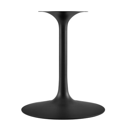 Round 60" Mid-Century Modern Artificial Marble Dining Table in Black White