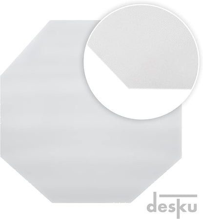 DESKU - Octagon Gaming Chair Mat, Computer and Office Chair Mat for Hard Floors, Clear, 46 Inches x 49.5 Inches, Made in The USA