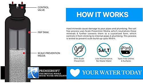 Premier Whole House Water Softener Alternative - Salt Free Descaler System for Home | 10 GPM TAC Anti-Scale Salt Free Water Conditioner