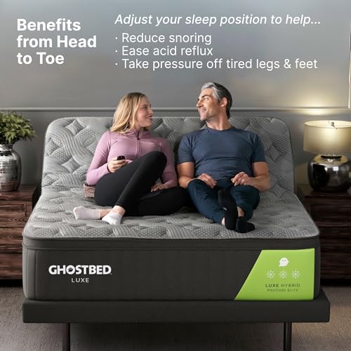 Adjustable Bed Frame Queen 14" Cooling Memory Foam Mattress - Adjustable Electric Bed Base with Zero Gravity and Massage - Queen Adjustable Base with Mattress