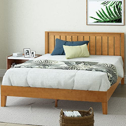 Zinus Alexis Deluxe Wood Platform Bed Frame with Headboard, King