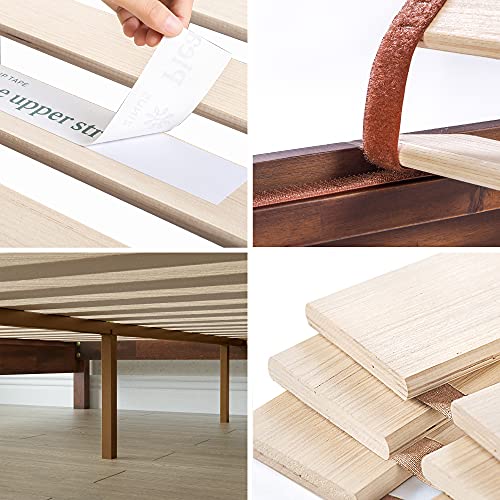 Zinus Vivek Deluxe Wood Platform Bed Frame with Headboard, King