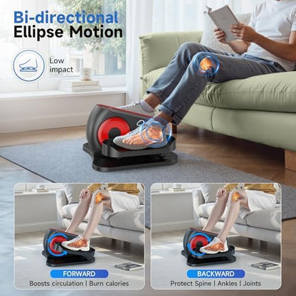 AXV Under Desk Elliptical Exercise Machine,Electric Ellipse Leg Exerciser As Seen On TV,Training Machines While Sitting for Seniors Home,Portable, Quiet, with Remote Control