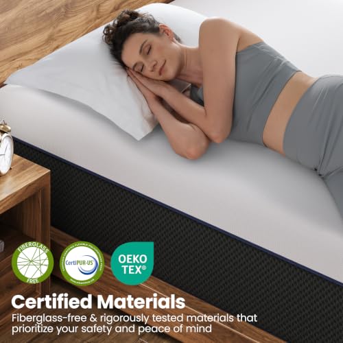Firm King Mattress - 14 Inch Memory Foam Mattress King with Orthopedic Support - Low Motion Transfer & Deep Sleep, CertiPUR-US Certified, 365 Nights Trial