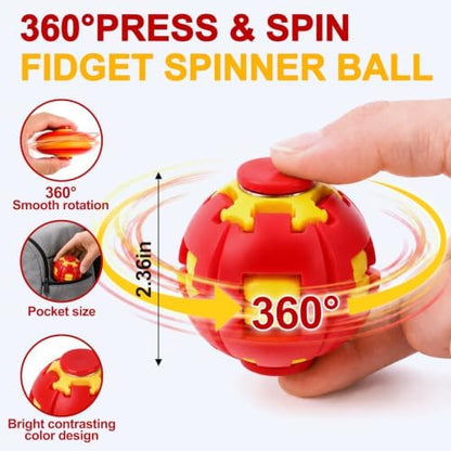 Press to Spin Fidget Spinner HelixCore Spin Stress Ball Sensory Fidget Toys