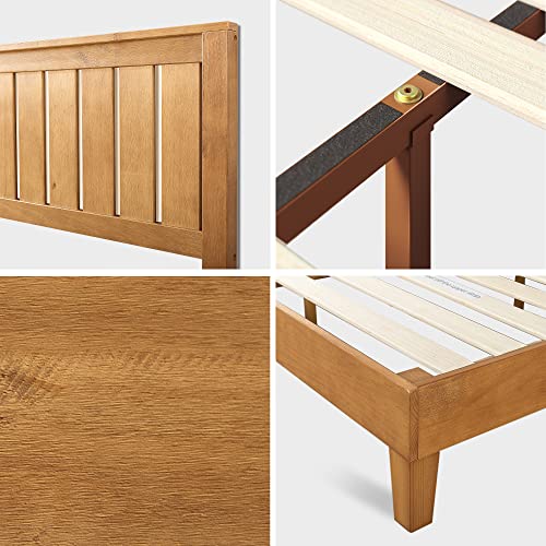 Zinus Alexis Deluxe Wood Platform Bed Frame with Headboard, King