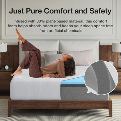 King Size Mattress in a Box, 14 Inch King Gel Memory Foam Mattress