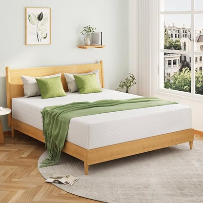 King Size Memory Foam Mattress, 12 Inch Bed Mattress in a Box with Cooling Green Tea Gel, Relieve Pressure with Medium Firm Support, CertiPUR-US Certified, 80''L x 76''W, White