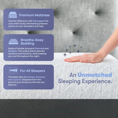8 Inch RV Short Queen Mattress, Made in The USA, CertiPUR-US®, Oeko-Tex®, and Fiberglass-Free™ Certified Cooling Memory Foam Camper Bed - Firm