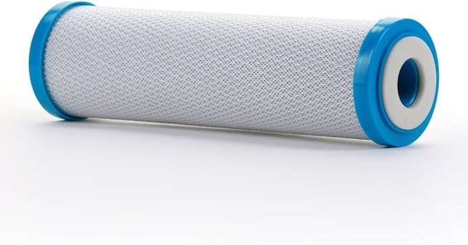 iFilters 0.5-Micron Carbon Block Water Filter – Coconut Shell CTO Drinking Water Filter Cartridge – 10-inch Replacement for Filtration Systems – 2.5" x 10" (4 Pack, Filter)