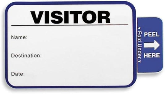 Visitor Log Book, Spiral-Bound Self Expiring Visitor Badges, Guest Register Book, Carbon Copy - 200 Badges