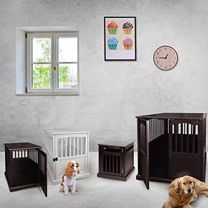 Wooden Pet Crate, End Table, Medium, New Black