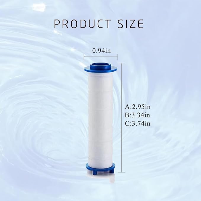 10/20 Pcs Ion Drops Shower Head Filters, Showerhead Filters, PP Cotton Replacement Cartridge, Suitable for Various Specifications of Shower Heads (A10*pc, 3.34 * 0.94 In)