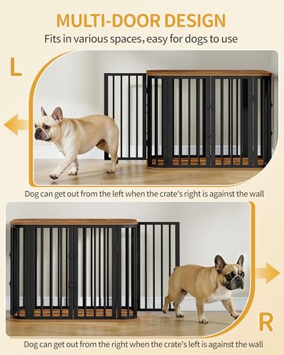 31.5'' M Dog Crate Furniture, Wooden Dog Kennel Indoor Dogs Cage