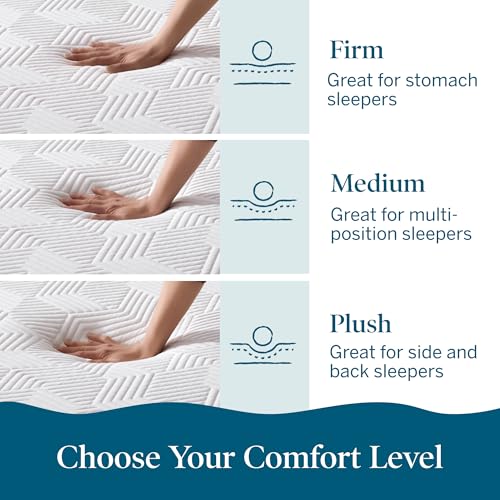 ® 10" Medium Gel Memory Foam Mattress – Bamboo Charcoal & Cooling Gel – Fiberglass Free – Bed in a Box – CertiPUR-US® Certified – Queen Size