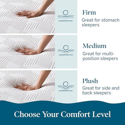 ® 10" Medium Gel Memory Foam Mattress – Bamboo Charcoal & Cooling Gel – Fiberglass Free – Bed in a Box – CertiPUR-US® Certified – Queen Size