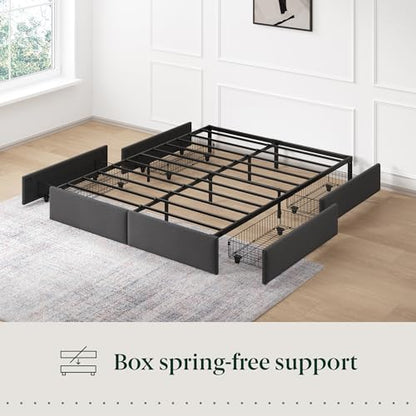 Zinus Maya Platform Bed Frame, Four Underbed Storage Drawers, Queen
