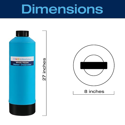 H&G Lifestyles Whole House Water Descaler Water Filter, Saltless Water Softener for Whole Home,Anti Scaler Buildup,Remove Heavy Metal Odor.700,000 Gallons