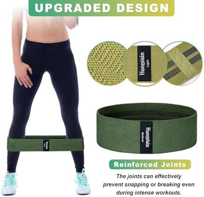 Resistance Bands for Working Out, 3 Levels Fabric Exercise Bands Set