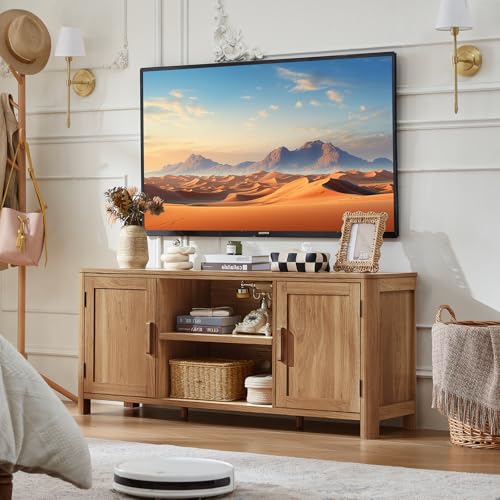 Farmhouse 55" Tv Stand Up for 65 in TV,Tv Consoles for Living Room