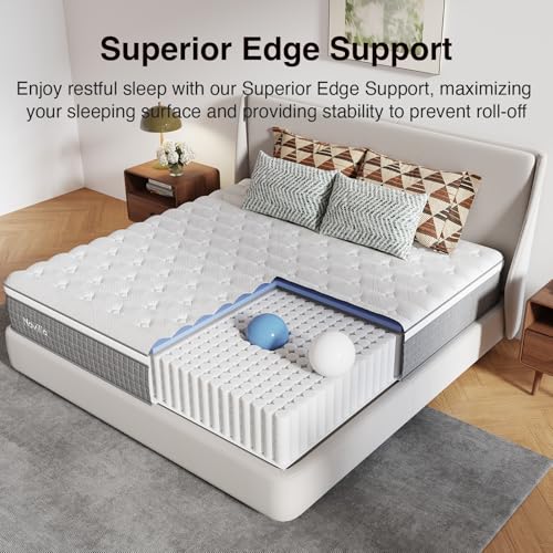 12 Inch Full Size Mattress, Hybrid Gel Memory Foam Mattress Full